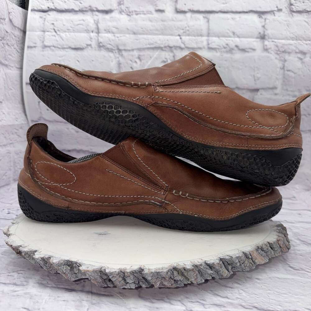 Patagonia Mens Cardon Skywalk Slip-On Size 14 Brown Leather Loafers Shoes - Picture 8 of 11